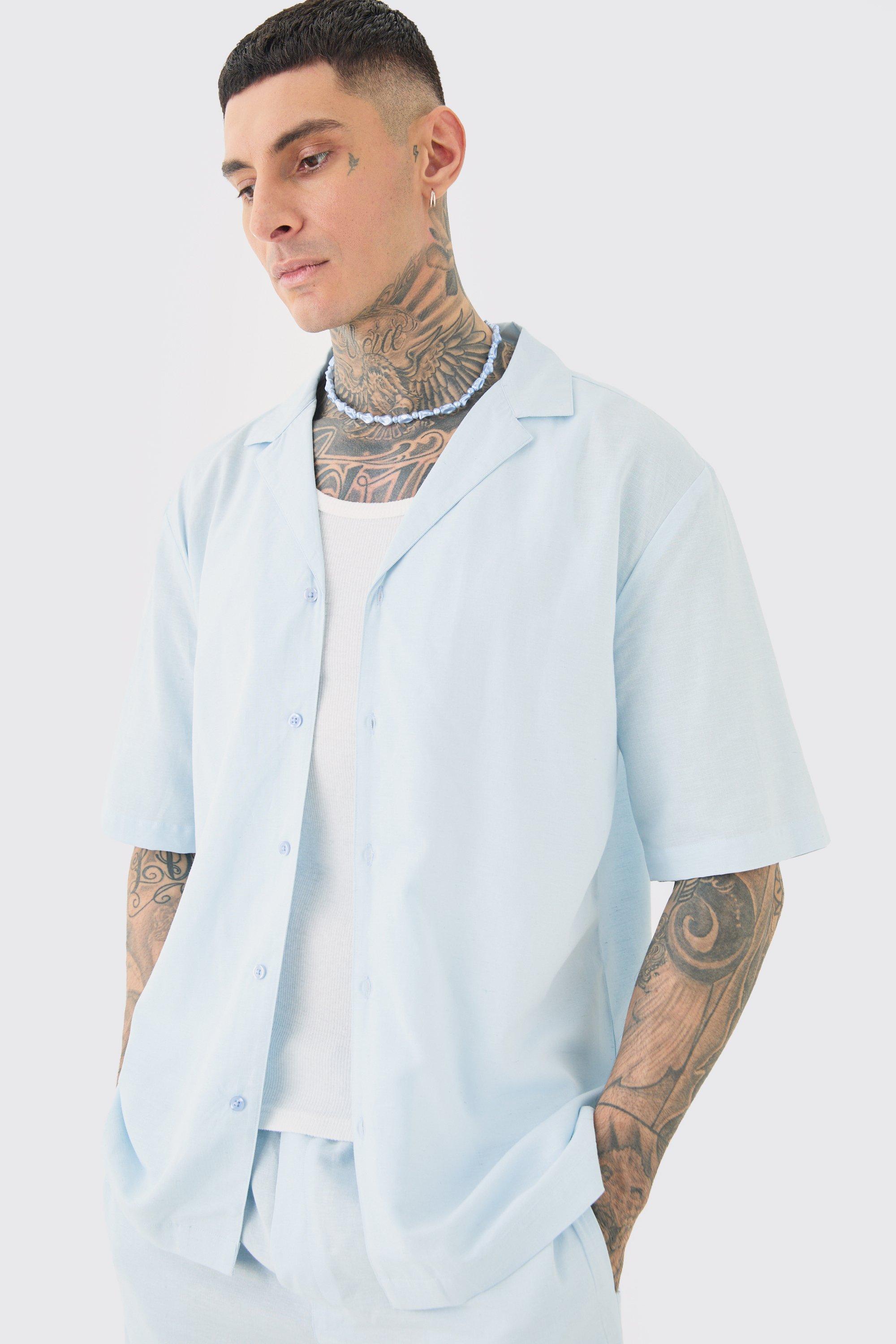 Men's Revere Collar Shirts | boohooMAN USA